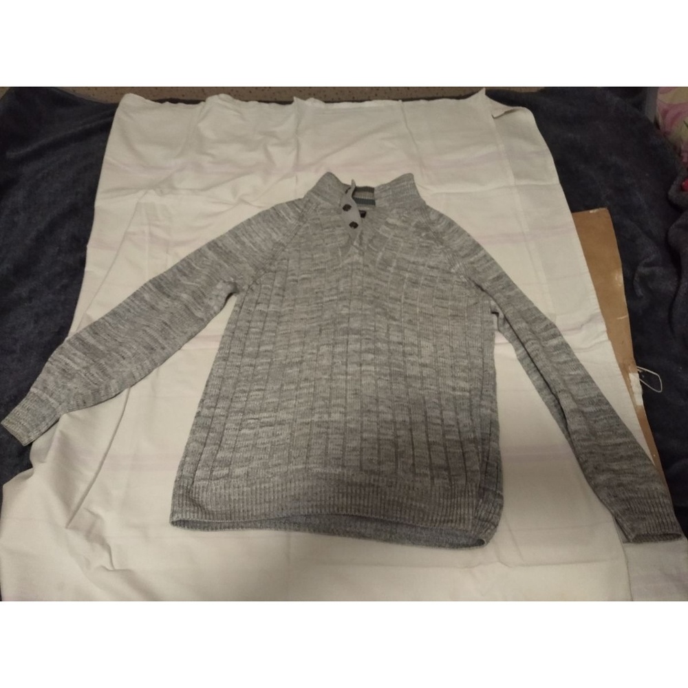 Sweater Men's Gray EUC Ribbed texture